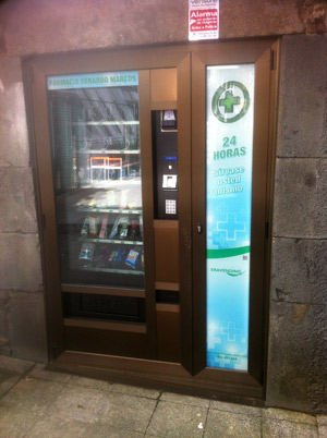 Máquina de vending en farmacias